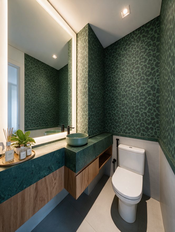 AI visualization of the half bath