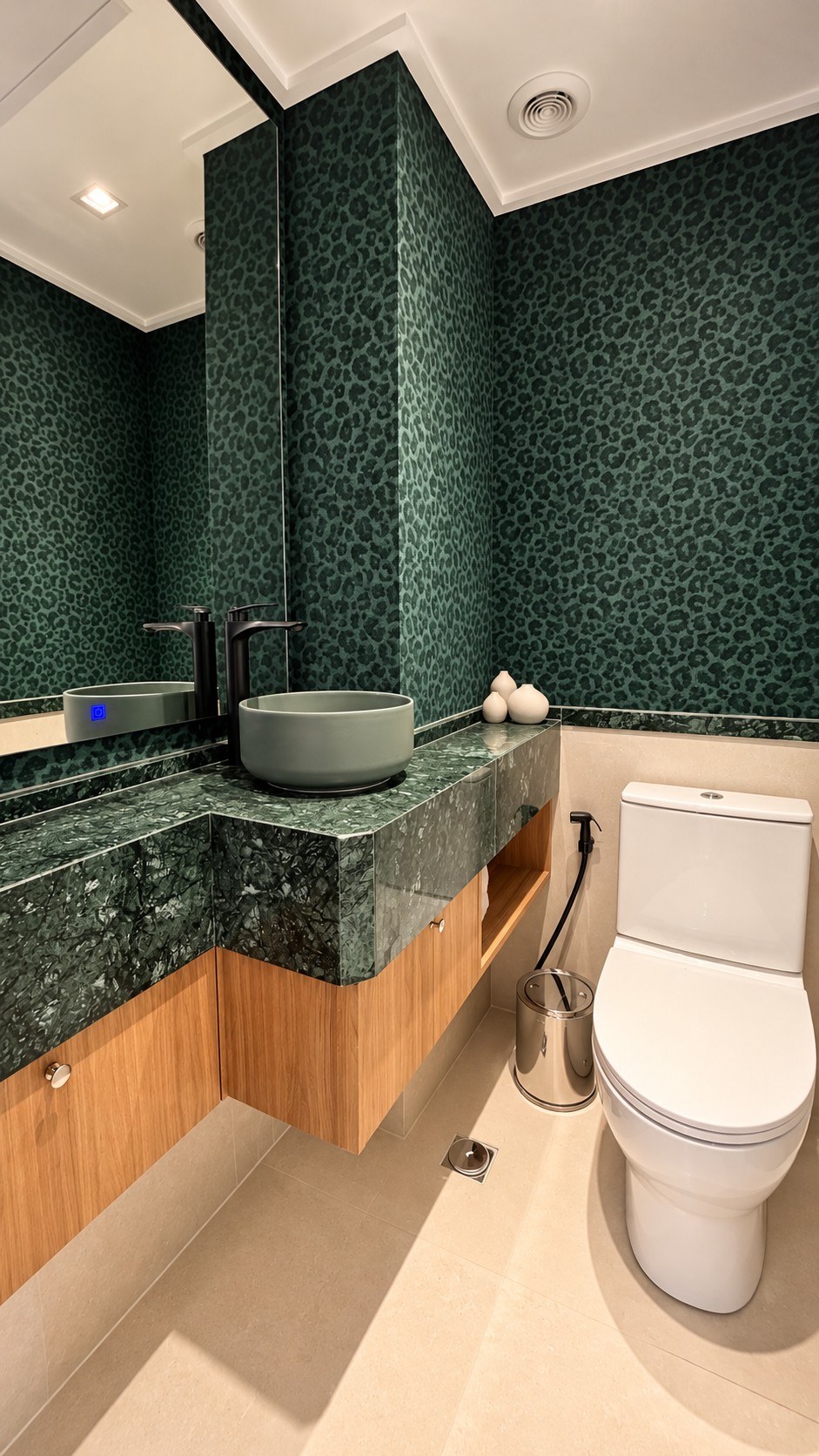 Photo of the finished half bath