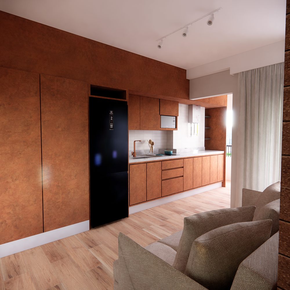 Enscape render of the kitchen