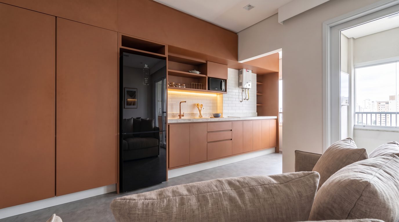 AI visualization of the kitchen and sofa