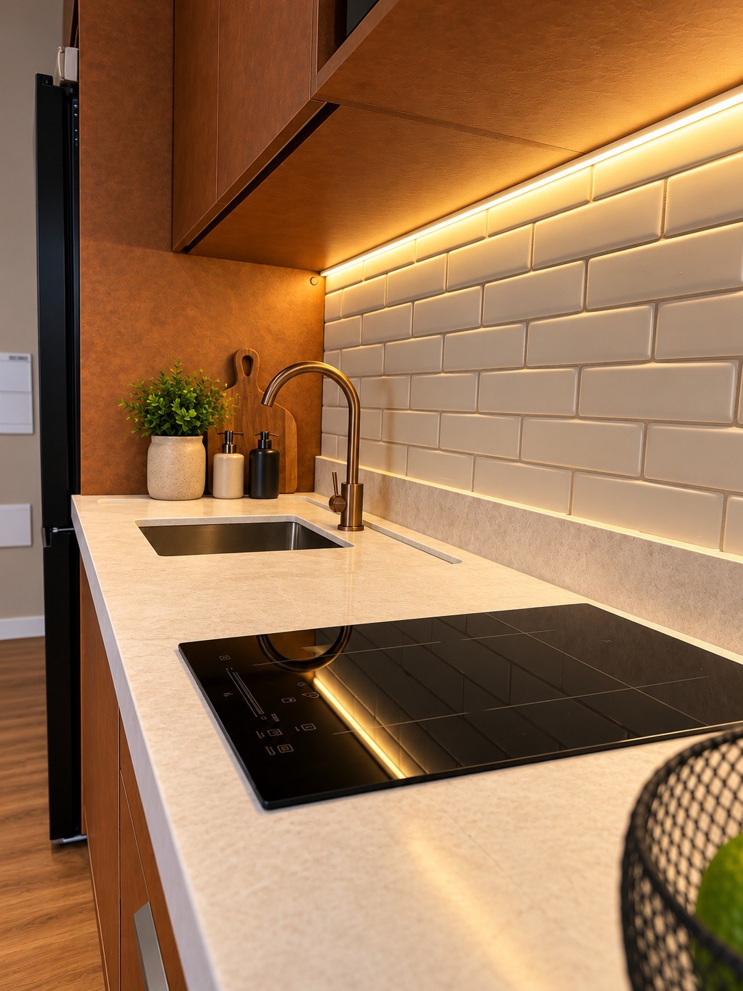 AI visualization detail of the kitchen counter