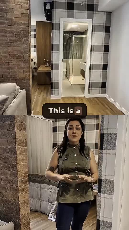 Gisele Caixeta in a kitchen, video still